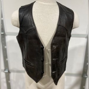 Vintage western leather vest